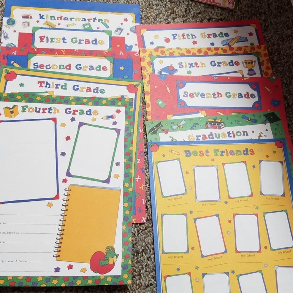 School Scrapbook paper